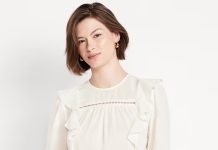 【折后$6.97】OLD NAVY 荷叶边圆领上衣