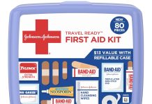 【折后$6.04 Prime包邮】BAND-AID 旅行急救包 80件套!