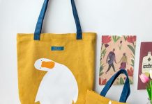 可爱爆炸!【折后$8.99 Prime包邮】可爱鸭鸭立体帆布托特包