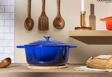 【折后$39.98 Prime包邮】Nuovva搪瓷铸铁圆形炖锅 6.4QT带盖!