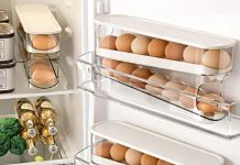 【折后$9.37 Prime包邮】自动滚动冰箱鸡蛋收纳盒