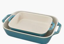43折!【折后$59.99 包邮】Staub陶瓷长方形烤盘 2件套多色选