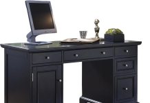 劲爆价!【折后$116.88 包邮】 Homestyles Bedford 黑色带柜办公学习桌