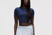 史低捡漏!【折后$39 包邮】Lululemon Logo Charm 缎面裹身裙!