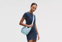 冰蓝太美了!【折后$49 包邮】Lululemon Slouchy 可单肩斜挎牛角包 6L