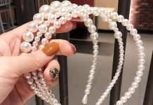 【折后$5.69 Prime包邮】白色人造珍珠发箍 3件套