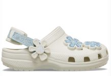 好看!【折后$18.74】Crocs 儿童牛仔花朵洞洞鞋!
