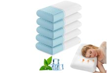 【折后$12.98 Prime包邮】凝胶凉感记忆棉护颈枕 Queen Size