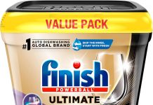 【折后$12.96 Prime包邮】Finish 强力去油去污洗碗机洗碗凝珠 62颗装
