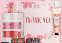 教师节好礼!【折后$9.99 Prime包邮】玫瑰香氛女性SPA礼盒9件套