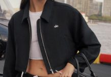 今年爆款miumiu风!【折后$138 包邮】ALO Cropped Fan Favorite 短款拉链外套 三色选