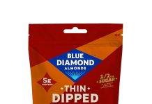【折后$3.99 Prime包邮】Blue Diamond 黑巧克力海盐焦糖杏仁 4oz