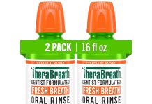 【折后$10.53 Prime包邮】TheraBreath 无酒精清新口气漱口水 16oz*2瓶