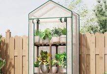 【折后$24.99 Prime包邮】三层木质迷你温室花房
