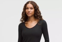 【折后$49 包邮】Lululemon Hold Tight 亲肤细螺纹V领长袖衫 多色选