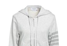 【折后$380 包邮】Thom Browne 拼色连帽抓绒拉链卫衣