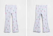 【折后低至$4.66 包邮】babyGap 女童罗纹微喇打底裤 多色选