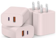 【折后$9.98 Prime包邮】ETL认证 超快充 USB C双孔插头 四个!