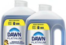【折后$13.39 Prime包邮】Dawn Platinum 超强去油洗洁精补充装 51.5 oz*2瓶装
