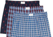 【折后$32.55 Prime包邮】Tommy Hilfiger 男士纯棉宽松平角内裤 3条装多色选