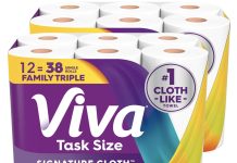 买两包减$15!【折后$47.98 Prime包邮】Viva 三层多用途厨房纸 12大卷*两包!