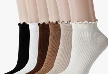【折后$2.84 Prime包邮】女士木耳边袜子 6双装!