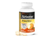 【折后$12.15 Prime包邮】Airborne 维生素C+锌咀嚼片1000mg 116粒