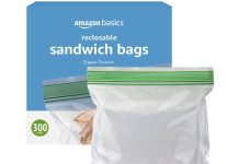 【折后$4.98 Prime包邮】Amazon Basics 双拉链密封三明治保鲜袋 300个!