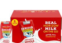 一瓶不到$1!【折后$11.58 Prime包邮】Horizon 有机常温全脂牛奶 12盒装