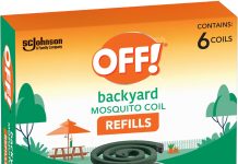 【折后$4.49 Prime包邮】OFF! 户外驱蚊盘香补充装6卷