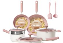 【折后$49.99 包邮】CAROTE 陶瓷可拆柄厨具套装 15件!