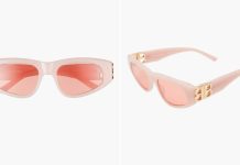 3.1折!【折后$159.48 包邮】 Balenciaga 53mm 巴黎世家粉色猫眼太阳镜