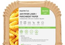 【折后$5.82 Prime包邮】Restaurantware 一次性空气炸锅烘焙纸垫100片装