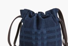 6折!【折后$585 包邮】Burberry 迷你马蹄形牛仔水桶包