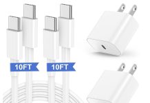 【折后$7.48 Prime包邮】USB C 快充数据线+插头 两套!