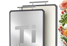 【折后$11.99 Prime包邮】双面不锈钢好清洁砧板 16.3”×11!
