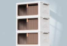 史低!【折后$19.95 Prime包邮】带滚轮四层收纳柜 92Qt!