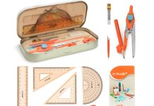 【折后$6.79 Prime包邮】数学几何绘图工具11件套 附铁盒