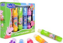 手上不会沾到粉笔灰!【折后$6.99 Prime包邮】Peppa Pig小猪佩奇儿童粉笔夹5支装