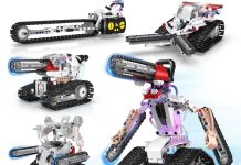 【折后$14.99 Prime包邮】儿童五合一STEM电动机械组装机器人