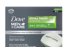 【折后$10.99 Prime包邮】Dove Men+Care 三合一多用香皂 8块!