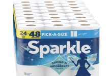 【折后$17.95 Prime包邮】Sparkle 厨房纸巾 24双卷装!