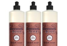 【折后$9.4 Prime包邮】Mrs. Meyer’s 秋叶味洗碗精 16OZ*三瓶!
