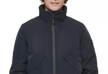 28折!【折后$63 包邮】Tommy Hilfiger 男士立领飞行夹克 三色选