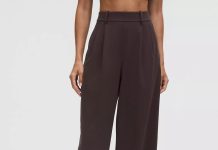 红杉棕!【折后$114 包邮】Lululemon Daydrift 高腰西装裤 阔腿版型