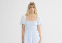 【折后$88.8 包邮】Aritzia Wilfred Allegoria 泡泡袖中长连衣裙