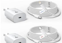 【折后$4.99 Prime包邮】USB C 快充数据线+插头 不同口 两套!