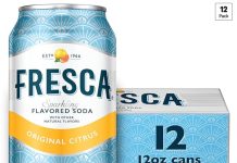 这个好喝!【折后$4.88 Prime包邮】Fresca 无糖柑橘味碳酸饮 12罐装