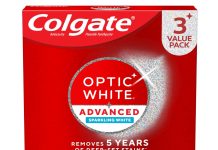 一支才$1+!【折后$8.85 Prime包邮】Colgate Optic White 高露洁美白牙膏3支*2共6支装