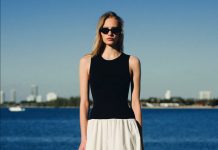 这条人气好高!【折后$88.80 包邮】Aritzia Babaton Worldly Poplin 拼色长裙 多色选